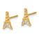 14K Yellow Gold Kids Cubic Zirconia Eiffel Tower Post Earrings