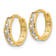 14K Yellow Gold Cubic Zirconia Children's Hinged Hoop Earrings