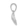 Rhodium Over 14k White Gold Textured Scallop Shell Pendant