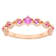Lab-Created Pink Sapphire Band Ring In 18K Rose Gold Over Sterling
Silver 0.19ctw