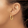 14k Yellow Gold 3/4" Round Tube Hoop Earrings