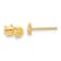 14k Yellow Gold Polished Cat Stud Earrings