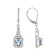 Tanzanite And White Zircon Dangle Earrings In Sterling Silver 1.86ctw