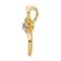 14K Two-tone Gold Diamond Cross Slide Pendant