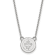 Rhodium Over Sterling Silver NHL LogoArt Winnipeg Jets Small Pendant Necklace
