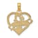 14K Yellow Gold Number 1 WIFE Heart Charm