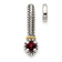 Rhodium Over Sterling Silver Antiqued with 14k Accent Polished Garnet
Chain Slide Pendant