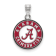 Rhodium Over Sterling Silver LogoArt University of Alabama Medium Enamel
Disc Pendant