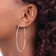 Rhodium Over 14k White Gold Polished 2 3/8" Endless Hoop Earrings
