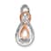 14K Two-tone Diamond Double Infinity Chain Slide Pendant