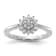 Rhodium Over 14K White Gold Lab Grown Diamond SI1/SI2, G H I, Cluster Ring