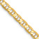 14k Yellow Gold 3.75mm Solid Concave Mariner 26 Inch Chain