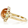 Sunstone, Opal And White Zircon Ring In 18K Gold Over Sterling Silver 0.29ctw