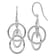 Rhodium Over 14k White Gold Polished Circles Dangle Earrings