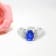 14K White Gold Oval Tanzanite and Diamond Ring, 1.50ctw