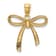 14k Yellow Gold Polished Small Ribbon Bow Pendant