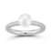 Rachel Zoe Freshwater Pearl Solitaire Pave Band Ring in Rhodium Over
Sterling Silver