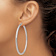 Rhodium Over 14k White Gold 2 9/16" Polished Tube Hoop Earrings