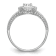 Rhodium Over 14K White Gold Diamond Cluster Engagement Ring 0.22ctw