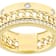 Trendy Moissanite Band Ring In 14K Gold Over Sterling Silver