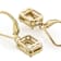 Diamond Simulant Radiant Earrings In 18K Gold Over Sterling Silver