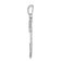 Rhodium Over 14K White Gold 1/10ct. Diamond Heart Key Pendant