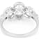 Lab-Grown Diamond Bezel Set Three-Stone Ring In 14K White Gold