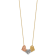 14K Tri-color Polished Hearts 17-inch with 1-inch Extension Necklace