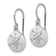 Rhodium Over Sterling Silver Polished Sand Dollar Dangle Earrings