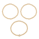 Initial S CZ Beaded Bracelet Set In 14K Gold Over Brass 0.13ctw