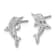 Rhodium Over Sterling Silver Polished Cubic Zirconia Dolphin Post Earrings