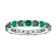 2.20ctw Emerald Eternity Band Ring in 14k White Gold