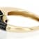 Black Spinel Bypass Ring In 18K Gold Over Sterling Silver