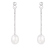 White Cultured Freshwater Pearl and Cubic Zirconia Rhodium Over Sterling
Silver 7-8mm Drop Earrings