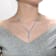 Bezel-Set CZ Tennis Necklace In White Rhodium Over Brass
