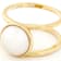 Mabe Pearl Solitaire Ring In 18K Gold Over Sterling Silver