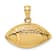 14k Yellow Gold Polished, Brushed and Textured Open-Backed Football pendant