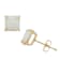 Lab-Created Opal Princess-Cut Stud Earrings In 10K Gold