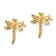 14K Yellow Gold Textured Dragonfly Stud Earrings