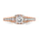 14K Rose Gold Lab Grown Diamond VS/SI GH, Fancy Halo Complete Engagement
Ring 0.894ctw