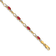 14k Yellow Gold and Rhodium Over 14k Yellow Gold Completed Open-Link
Diamond and Ruby Bracelet