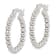 Sterling Silver Polished Beaded Hoop Earrings