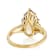 Champagne Quartz Pear Solitaire Ring In 18K Gold Over Sterling Silver 4.41ct