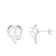 7-7½mm White Cultured Freshwater Pearl and Cubic Zirconia Rhodium Over
Sterling Silver Earrings