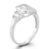 Rachel Zoe Bezel Set CZ Ring in Rhodium Over Sterling Silver