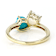 Opal And Sleeping Beauty Turquoise Heart Ring In 18K Gold Over Sterling
Silver 0.66ct