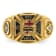 10K Yellow Gold Men's Textured with Enamel Knights Templar Masonic Ring