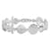 Rhodium Over Sterling Silver Polished Turtle, Shell, Starfish, Clam Bracelet