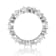 Heart Shape CZ Band Ring In White Rhodium Over Brass