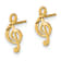 14K Yellow Gold Polished Musical Note Post Earrings